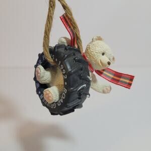 1992 Bear Paws Polar Bear In Tire Swing Christmas Ornament